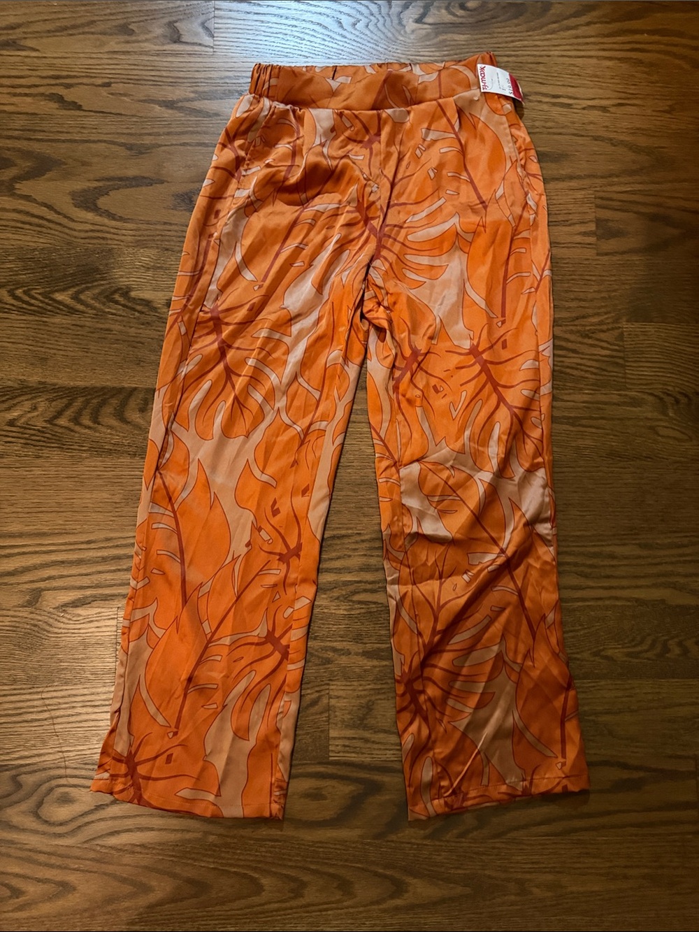 Rachel Zoe Orange Printed Cropped Pants